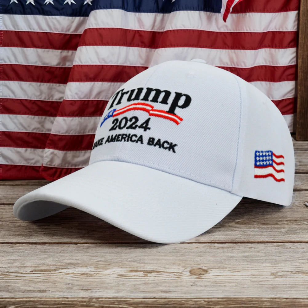 Trump 2024 Duck Tongue Baseball Cap with USA Flag