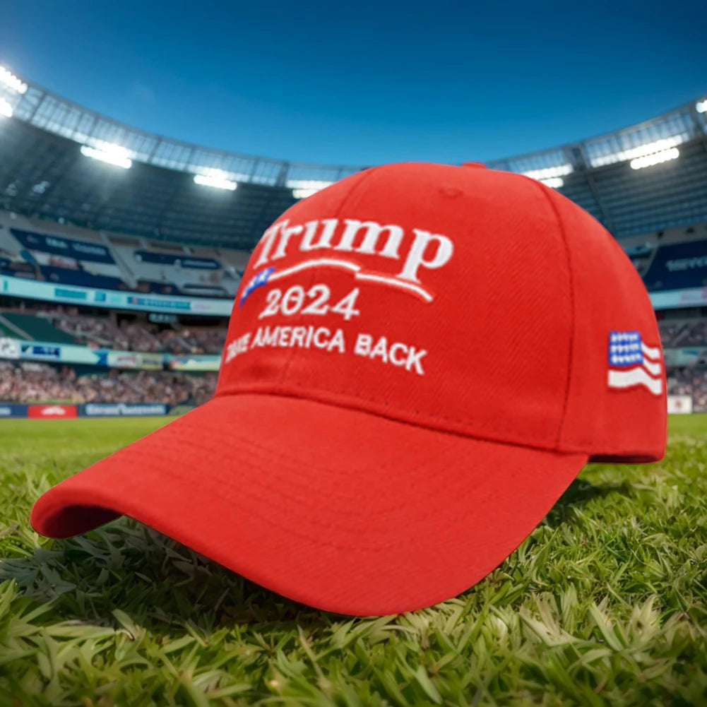 Trump 2024 Duck Tongue Baseball Cap with USA Flag