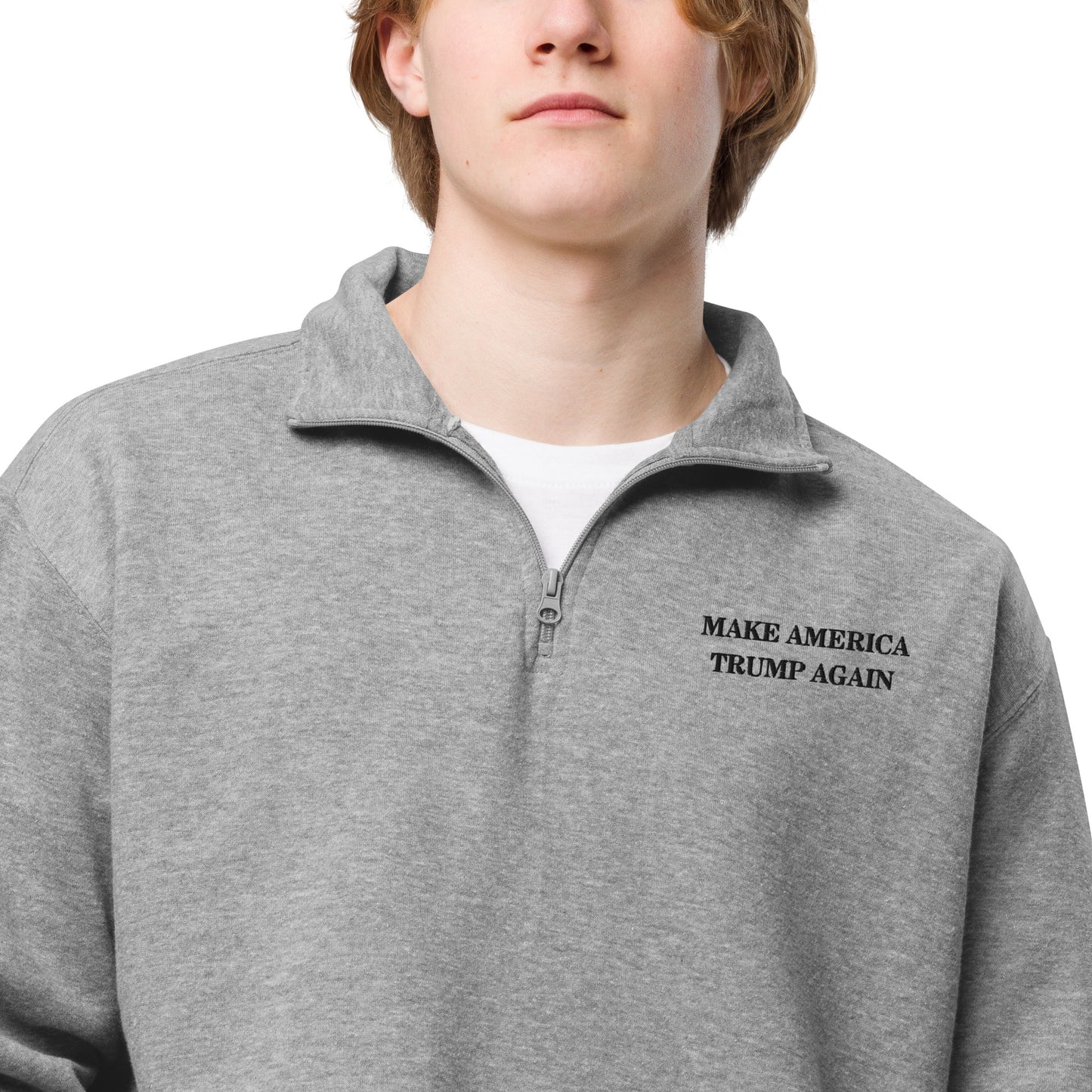 "Make America Trump Again" Unisex Fleece Pullover (Gray)