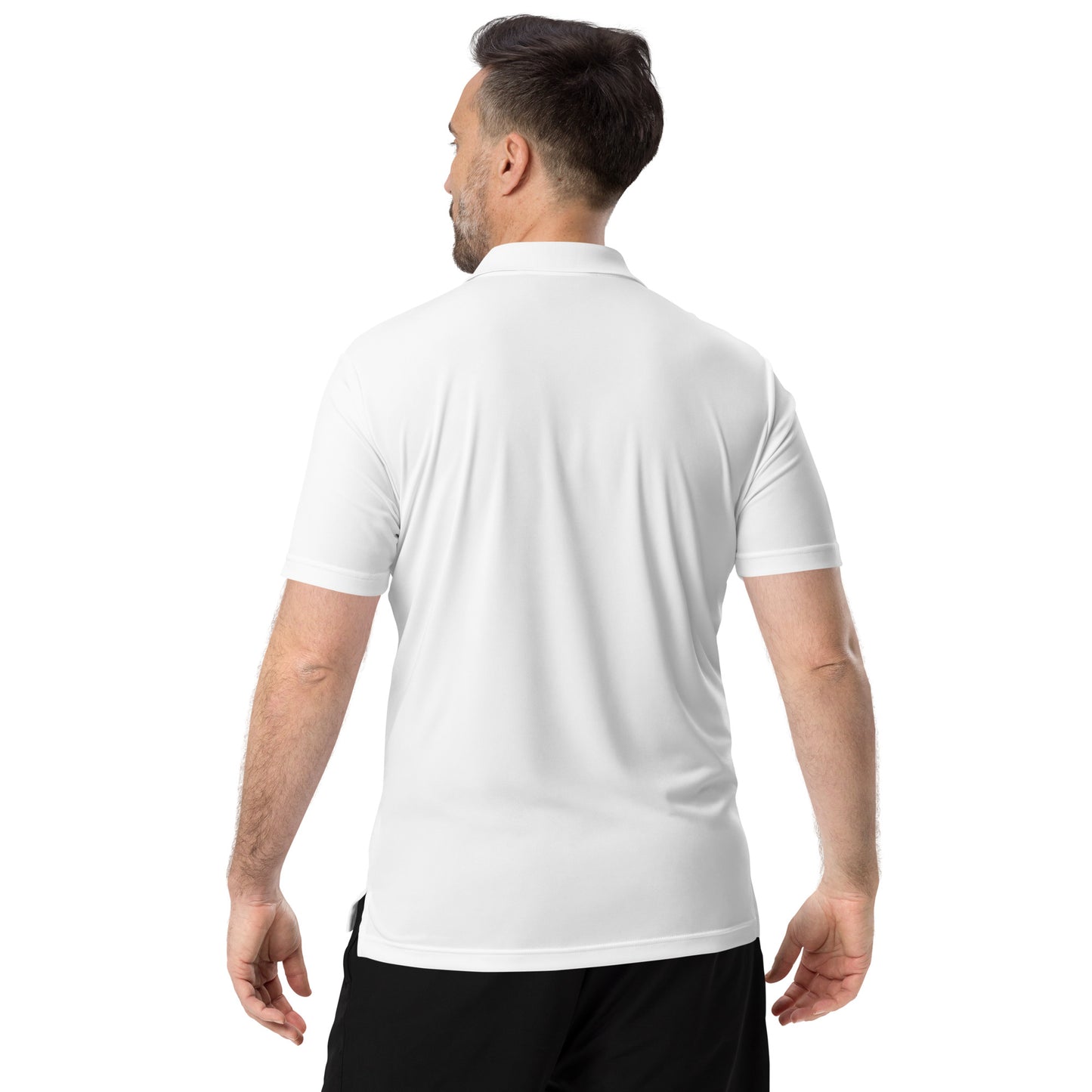Embroidered Adidas Performance Polo Shirt (White)