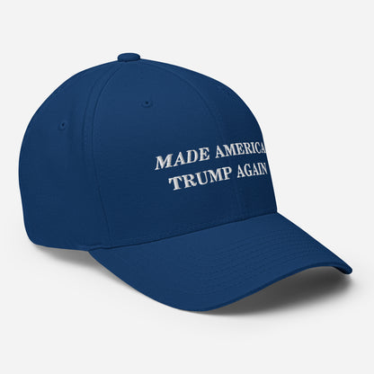 "Made America Trump Again" Flexfit Hat (Blue)
