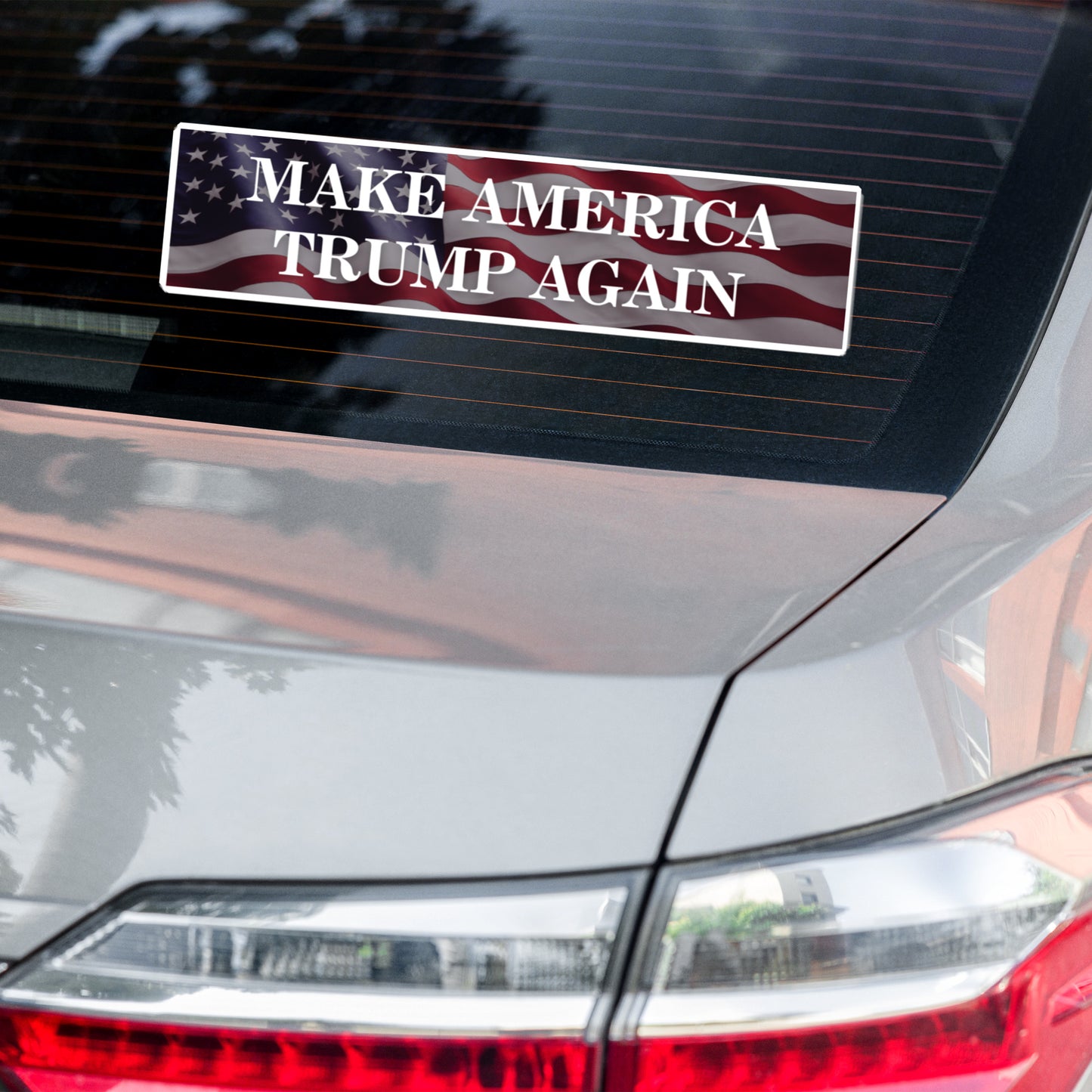 "Make America Trump Again" Bumper Sticker (Flag)