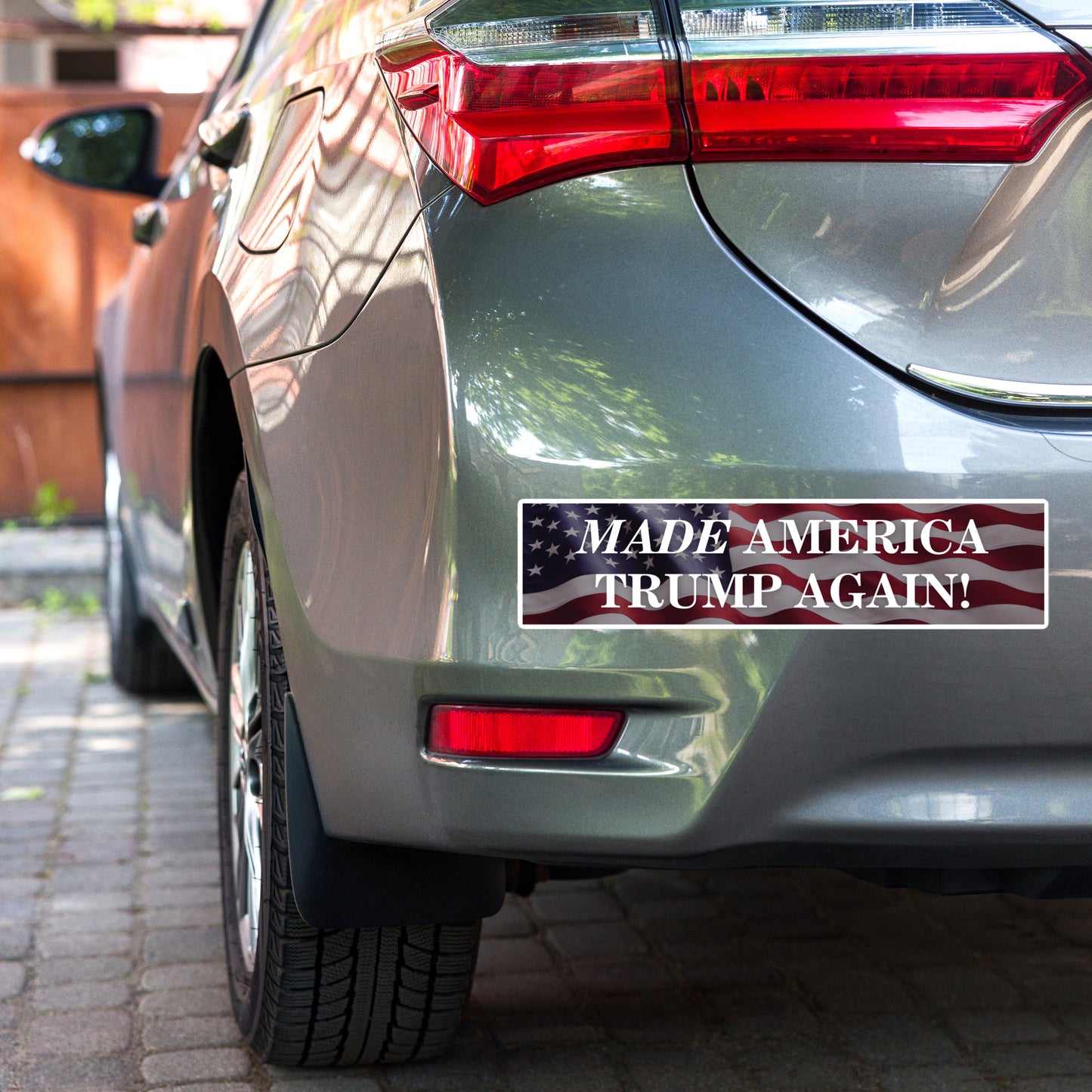 "Made America Trump Again!" Bumper Sticker (Flag)