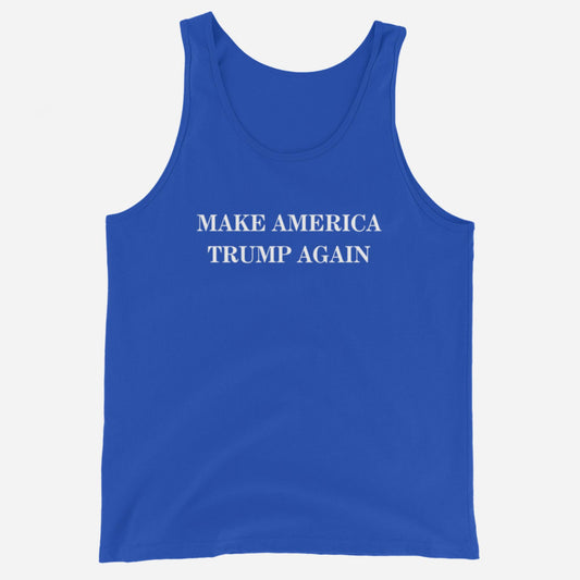 "Make America Trump Again" Men's Tank Top (Blue)